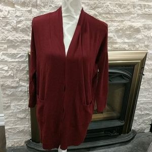 Primark burgundy open cardigan
